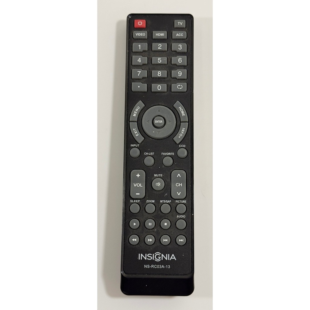 Insignia TV Remote‎ Control OS Black NS-RC03A-13 Replacement